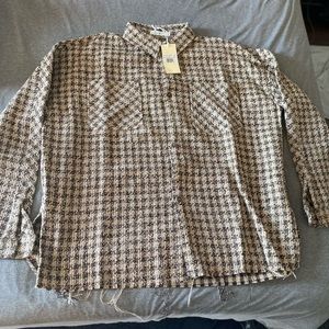 MNML Loose Woven Flannel Shirt - Brown - XXL